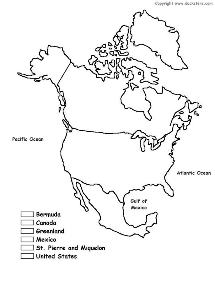 Printable Map Of North America For Kids