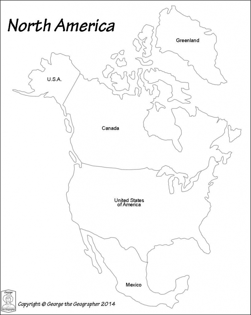 North America Map Outline Pdf Maps Of Usa For A Blank Printable 7 - Printable Map Of Greenland