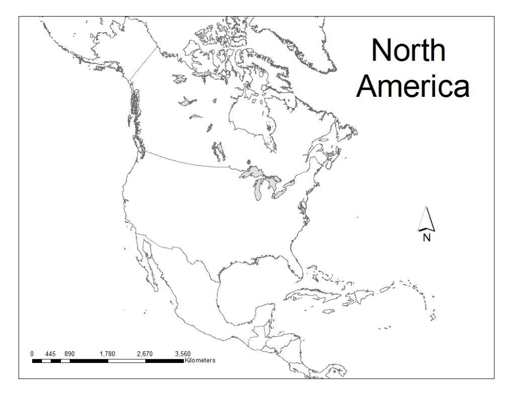 Blank Map Of North America Printable Printable Maps