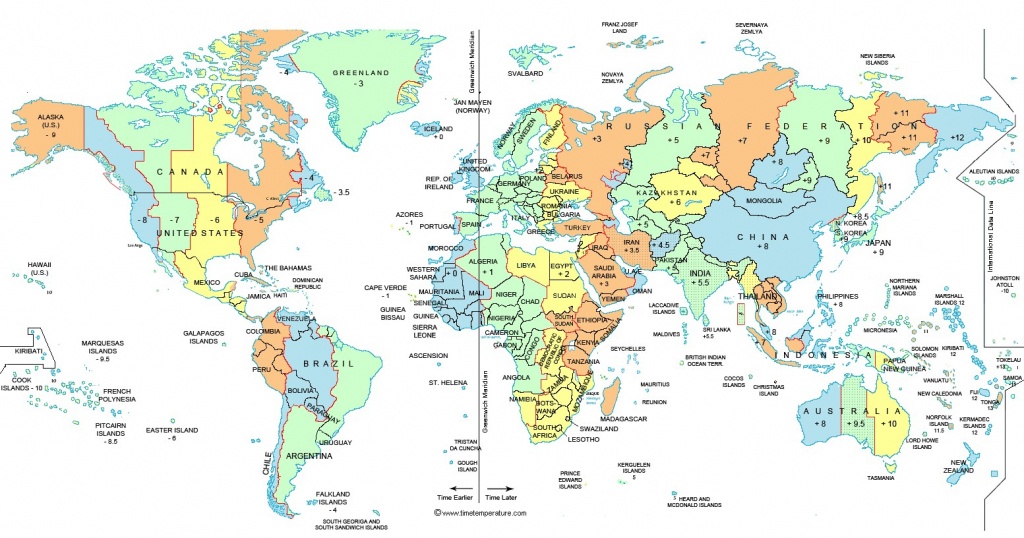 North America Time Zone Map Pdf Free Printable Map - World Time - World Map Time Zones Printable Pdf
