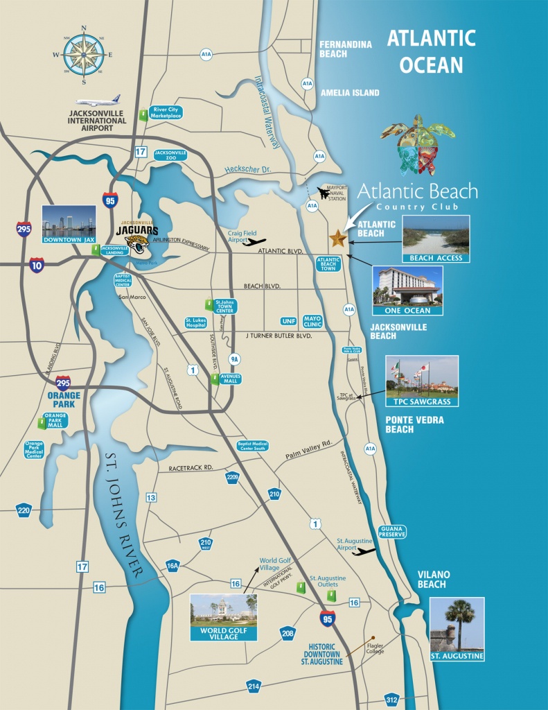 North Florida Map - Atlantic Beach Country Club | Jacksonville - Florida North Map