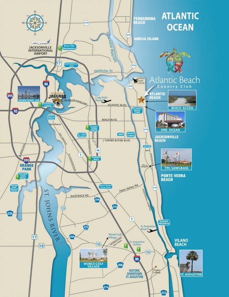 North Florida Map - Atlantic Beach Country Club | Jacksonville - Orange ...