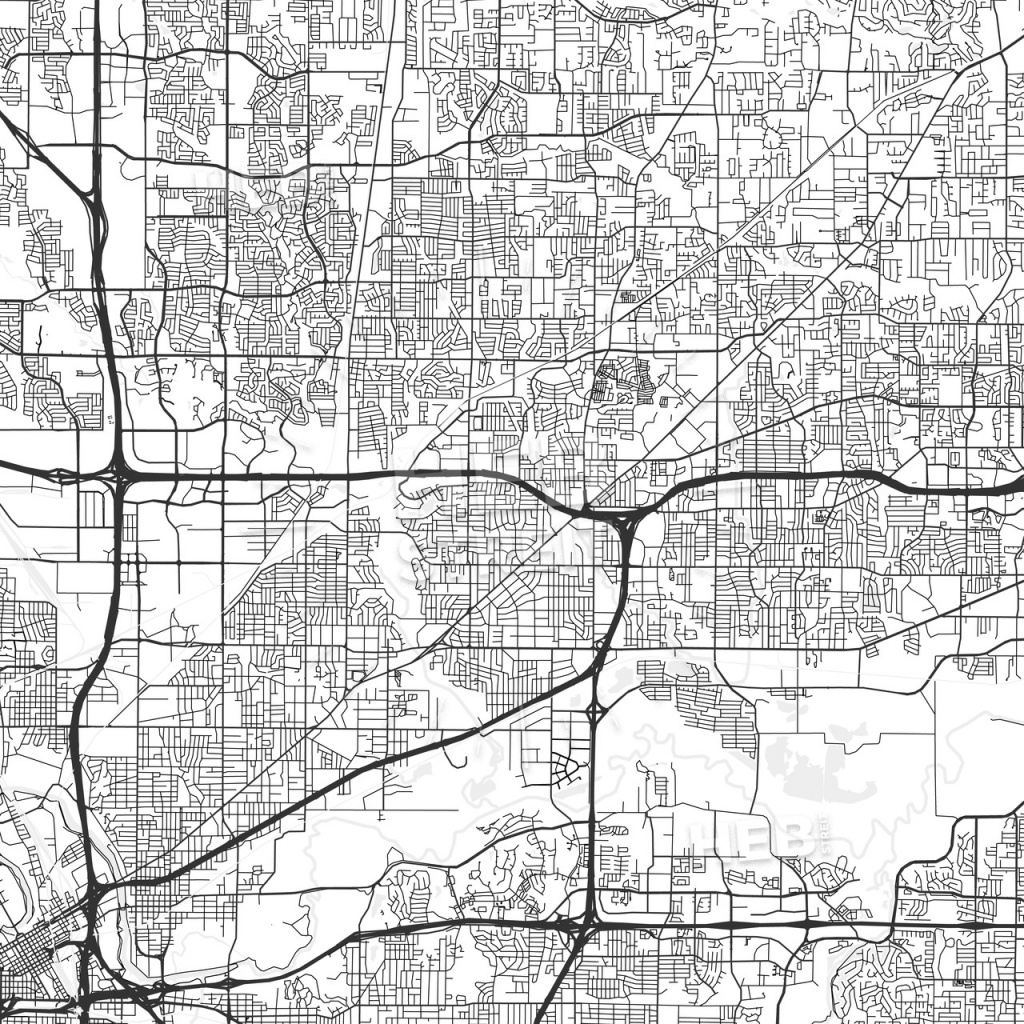 North Richland Hills, Texas - Area Map - Light | Hebstreits Sketches - North Richland Hills Texas Map