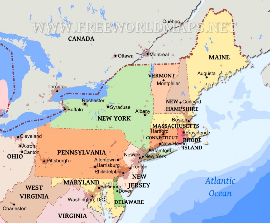 Northeastern Us Maps - Map Of The United States By Regions Printable