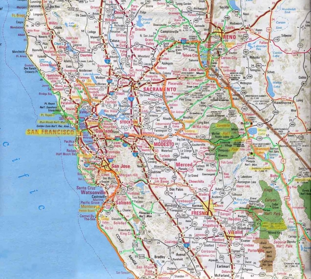 Northern Californi Highway Map Of Northern California Detail Map Of - Detailed Map Of Northern California