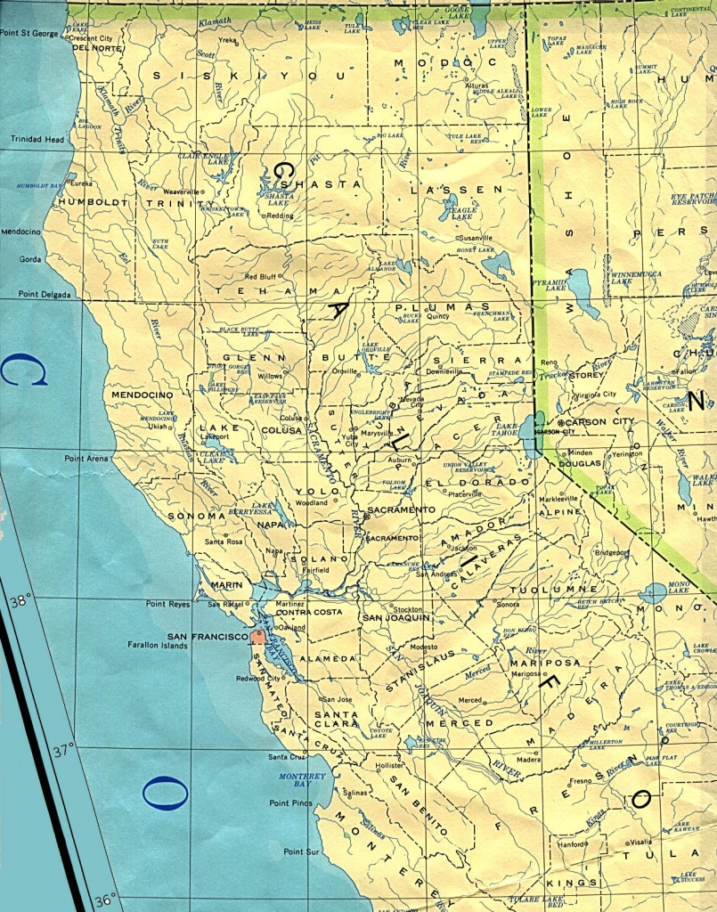 Northern California Base Map - Map Of Northern California Cities