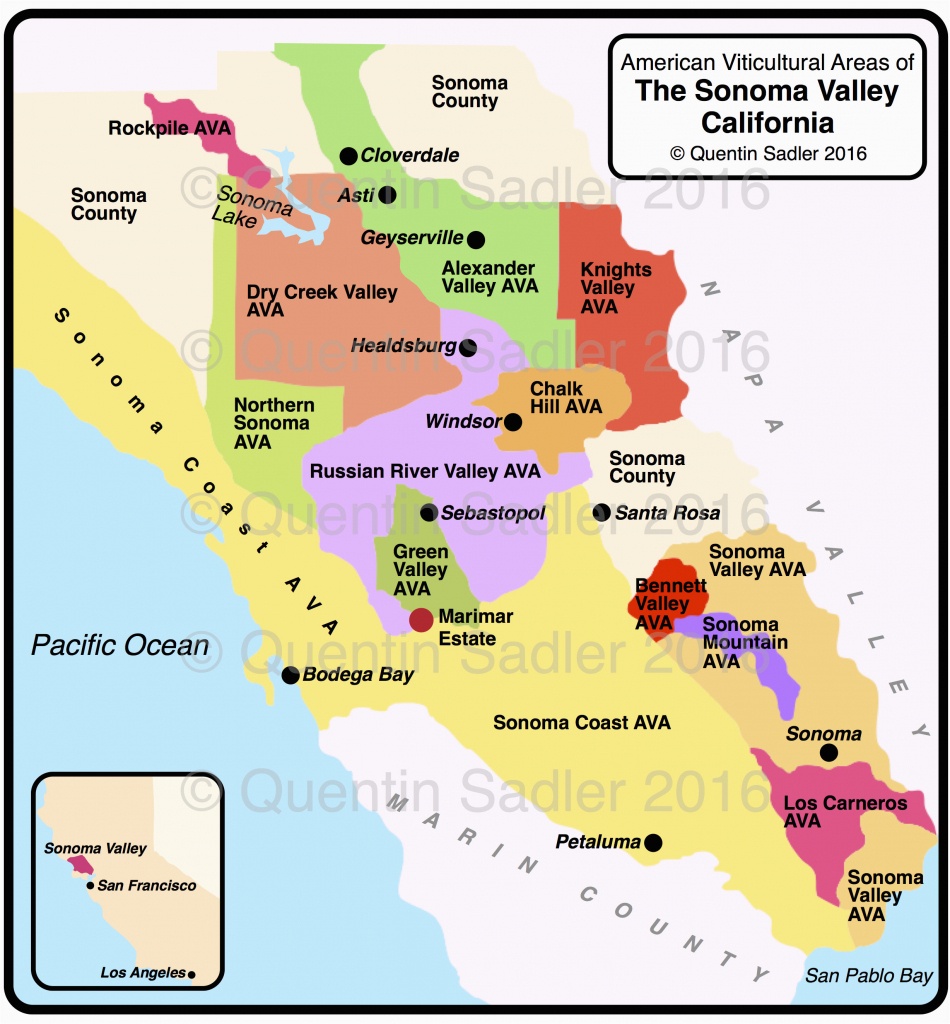 Northern California Wine Country Map Sonoma Valley Quentin Sadler S - California Wine Country Map