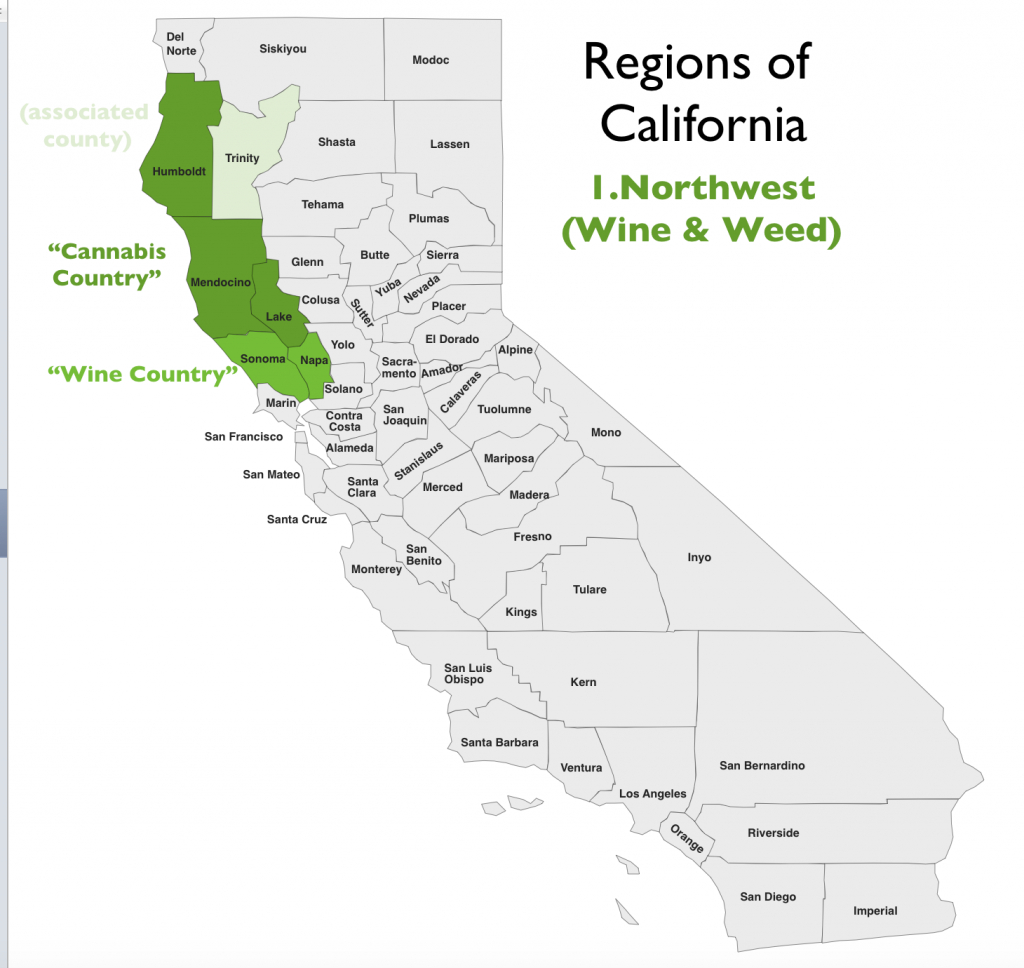 Northwest California Region Map - Northwest California Map