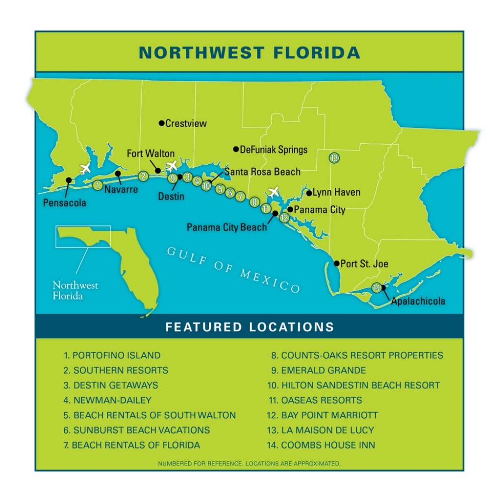 Northwest Floridavacation Guide - Vie Magazine - Northwest Florida Beaches Map