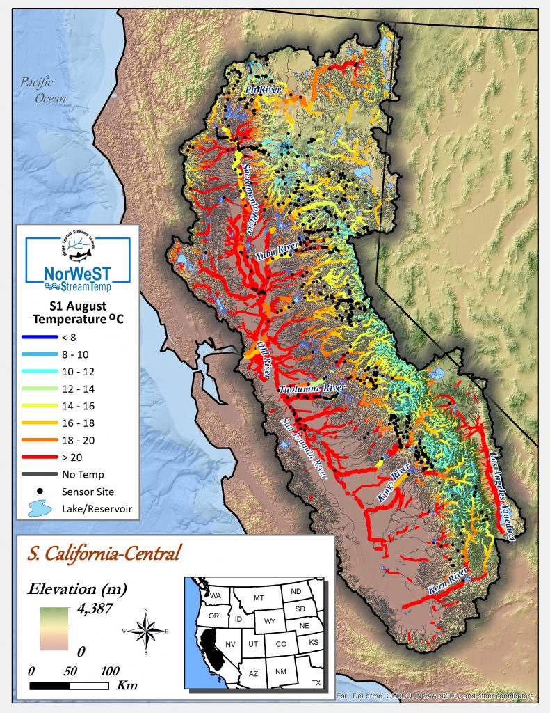 Norwest Modeled Historical Stream Temperature Climate Scenarios ...