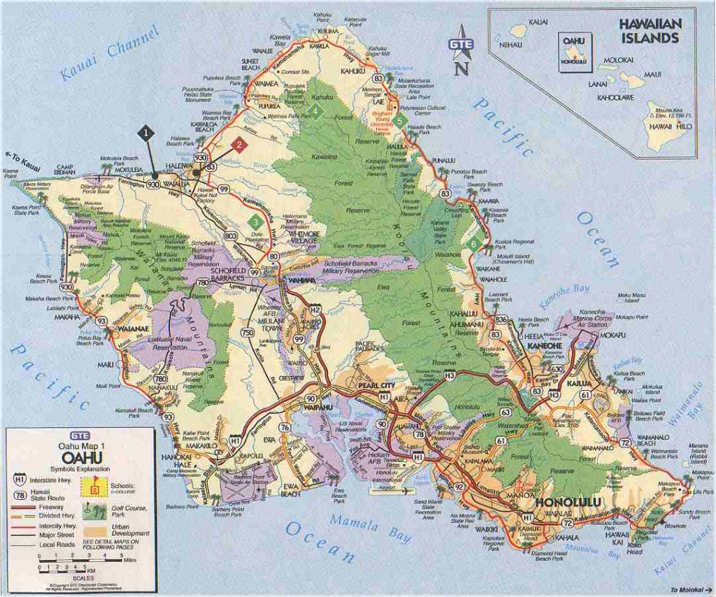 Oahu Maps | Compressportnederland - Oahu Map Printable