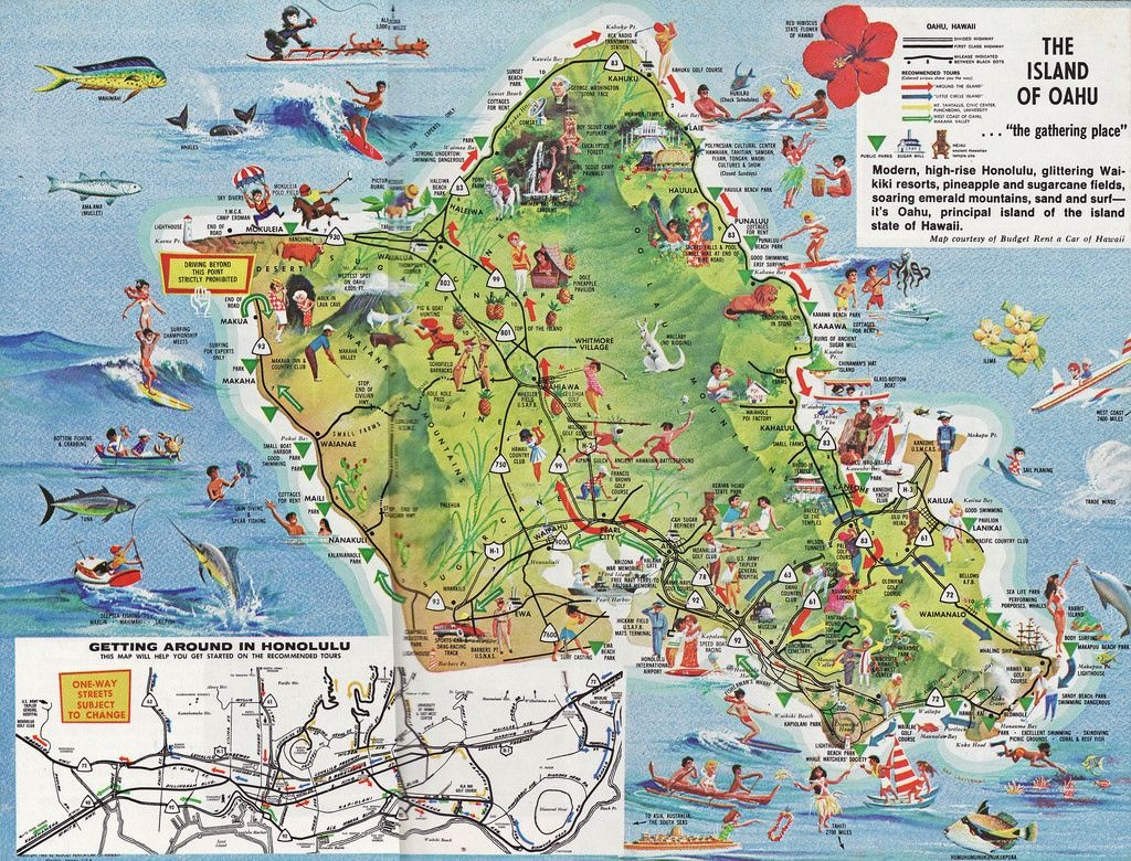 O&amp;#039;ahu | Vacation | Oahu Hawaii Map, Oahu Map, Map Of Hawaii - Printable Map Of Oahu Attractions