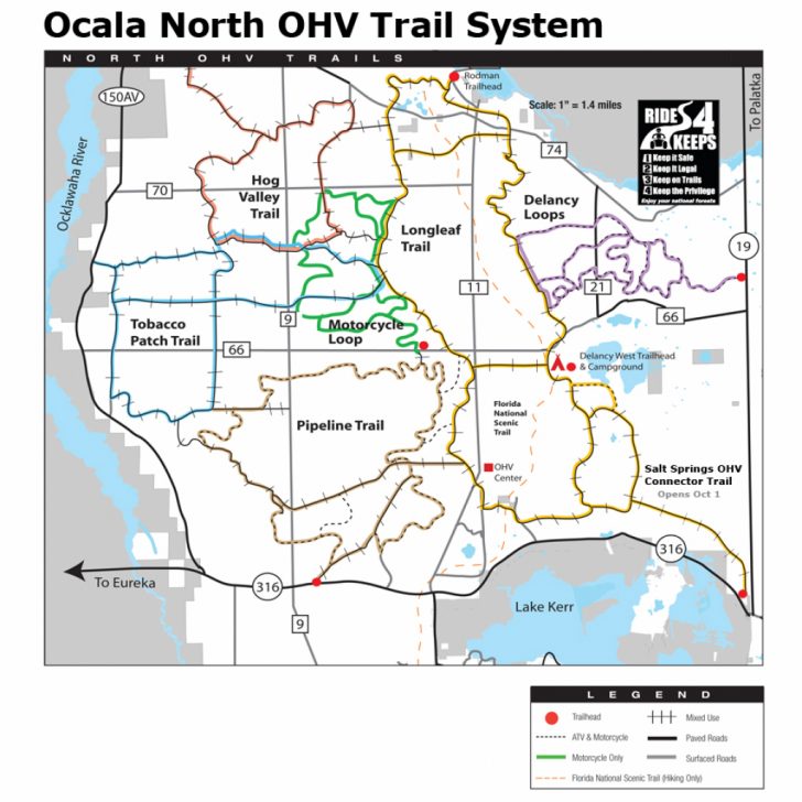 Ocala National Forest - Maps & Publications - Florida Trail Maps ...