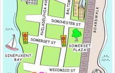 Ocean City, Md Discovery Map Style | Fun Business Map | How To Draw - Printable Street Map Ocean City Nj