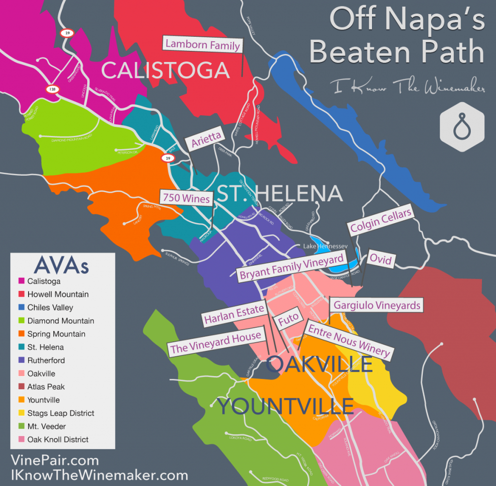 Off Napa&amp;#039;s Beaten Path | A Map Of Amazing Wineries - Wine Tasting California Map
