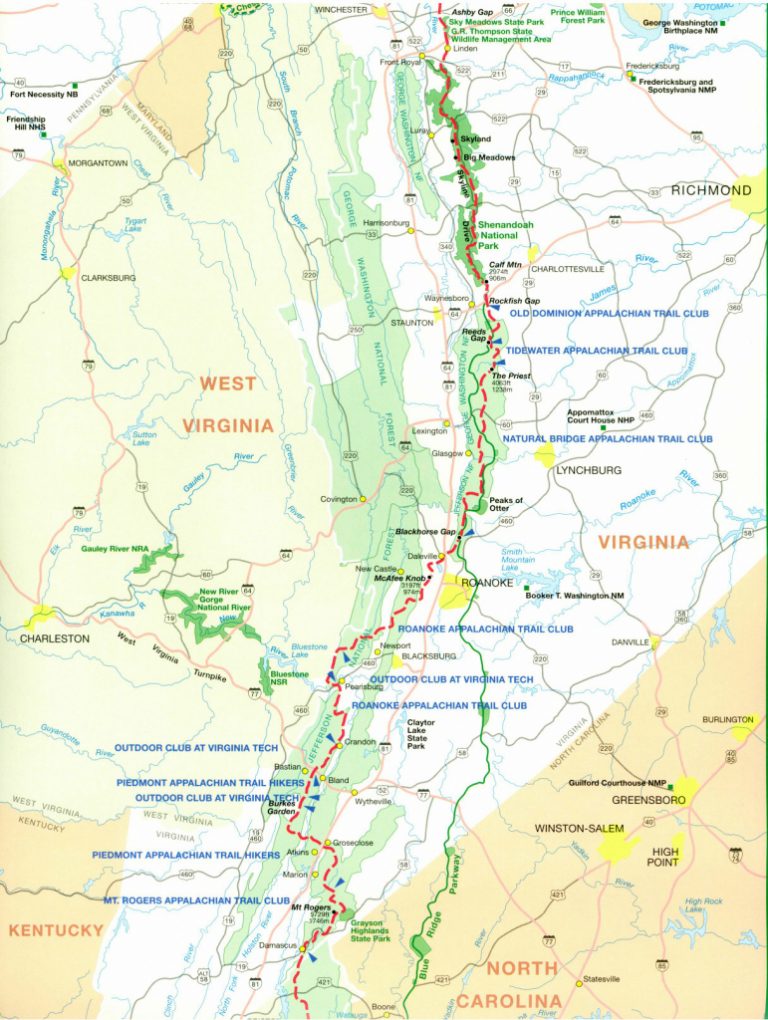 Official Appalachian Trail Maps Printable Appalachian Trail Map 4 768x1020 