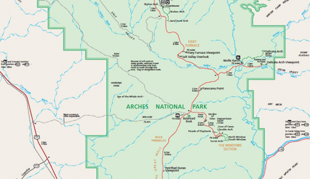 Official Arches National Park Map Pdf - My Utah Parks - Printable Map Of Utah National Parks