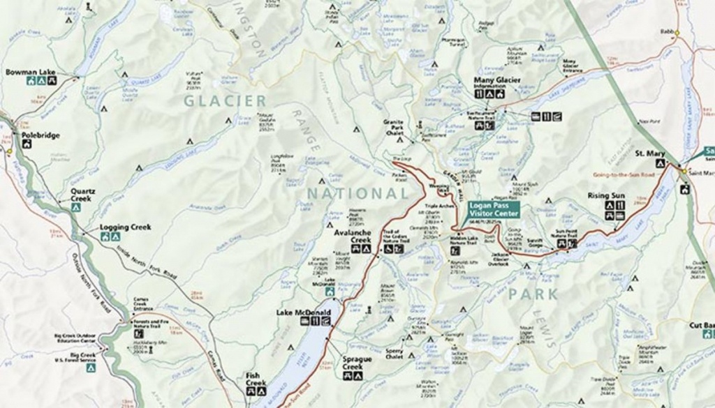 Printable Map Of Glacier National Park - Printable Maps