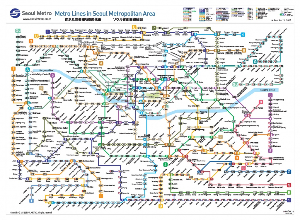 Official Site Of Korea Tourism Org.: Transportation : Seoul Subway Map - Printable Seoul Subway Map