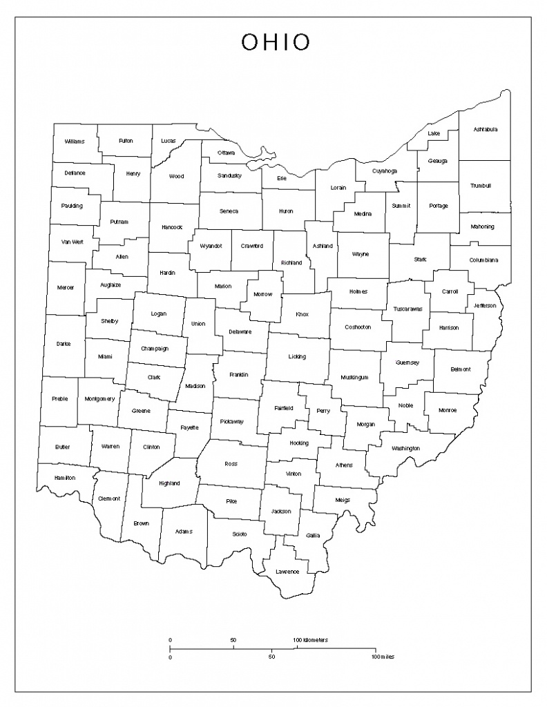 Ohio Labeled Map - Printable Map Of Ohio