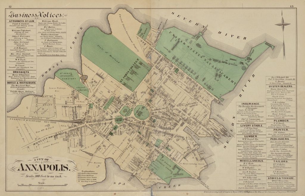 Okay, Really Cool Old Map. And, We All Love Maps. I Present To You - Printable Map Of Annapolis Md