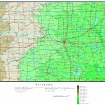 Oklahoma Elevation Map   Printable Map Of Norman Ok