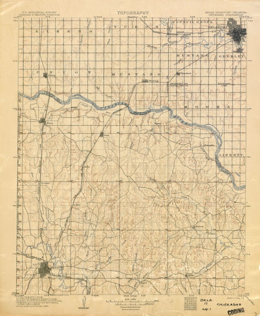 Oklahoma Historical Topographic Maps - Perry-Castañeda Map - Printable