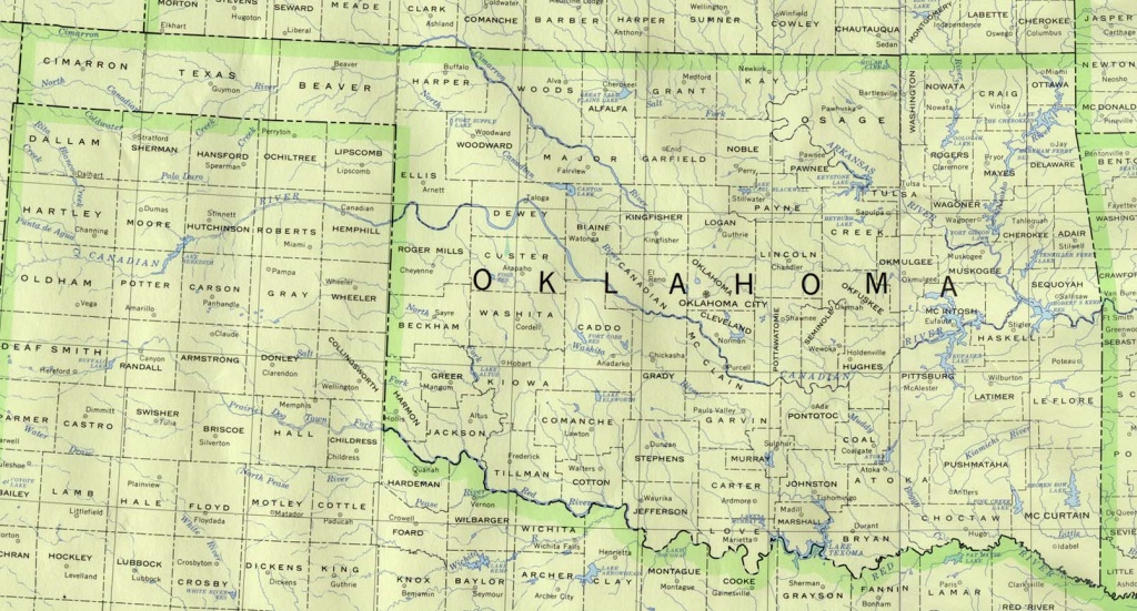 Oklahoma Maps - Perry-Castañeda Map Collection - Ut Library Online - Road Map Of Texas And Oklahoma