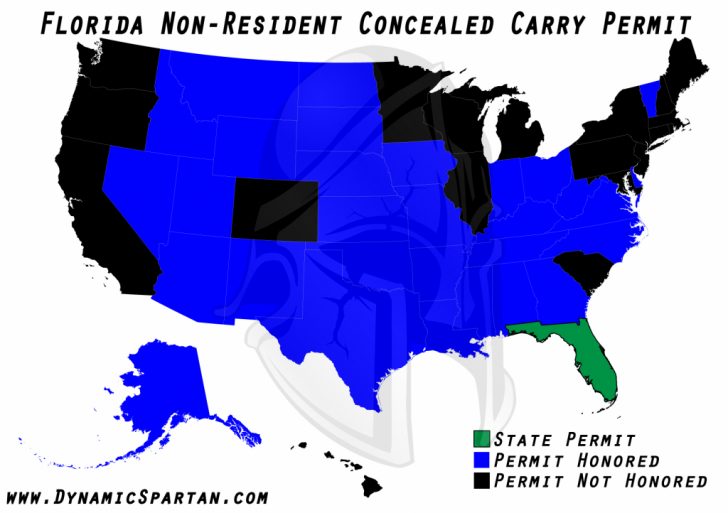 Florida Reciprocity Concealed Carry Map