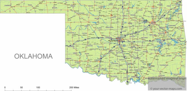 Oklahoma State Map Printable