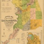 Old County Map   Sacramento California Landowner   1911   23 X 26.31   Map Of Sacramento County California