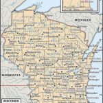 Old Historical City, County And State Maps Of Wisconsin   Wisconsin Road Map Printable