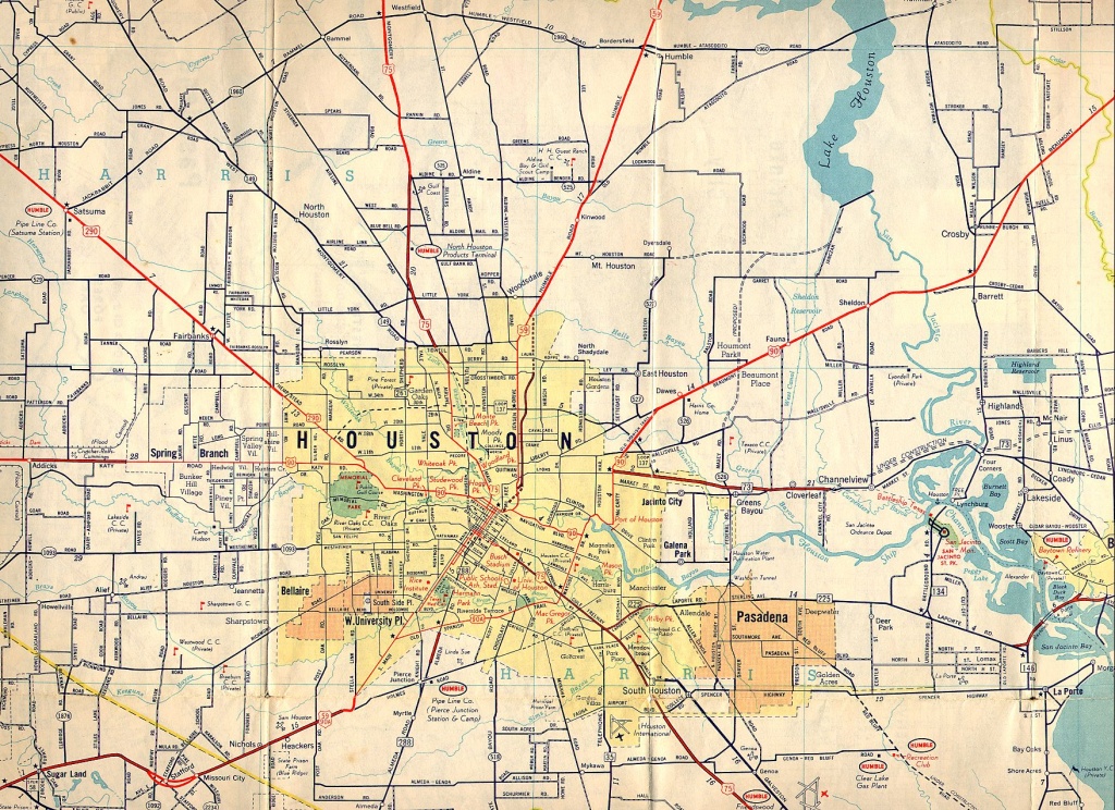 Old Houston Maps | Houston Past - Map Records Of Harris County Texas