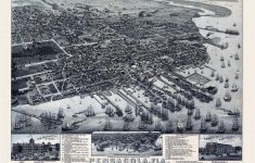 Old Map Of Pensacola Florida 1885 Escambia County | Vacations - Old Maps Of Pensacola Florida