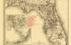 Old State Map - Florida - Rand Mcnally 1900 - Old Florida Map