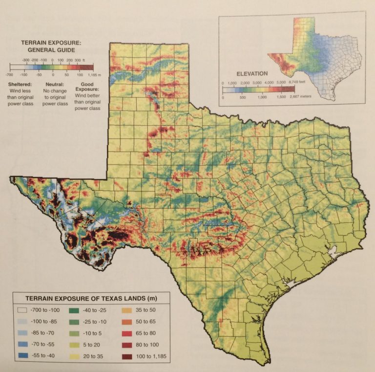 Old Texas Topographic Prominence Map Shows You Where To Find The ...