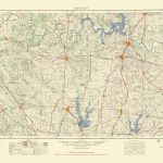 Old Topographical Map   Sherman Texas 1954   Sherman Texas Map