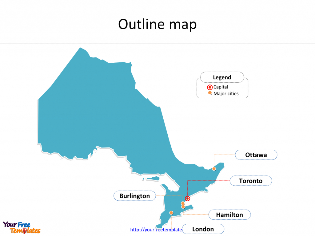 Ontario Map Powerpoint Templates - Free Powerpoint Templates - Free Printable Map Of Ontario