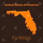Orange Florida Map   Vector Illustration. Simple Flat Map Of   Orange Florida Map