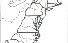 Original 13 Colonies Coloring Page. Outline Onlyno Words - Map Of The 13 Original Colonies Printable