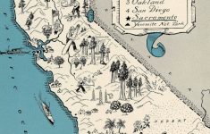 Original 1931 California Map Vintage Picture Map - Antique Map - Charming California Map