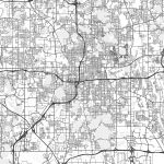 Orlando, Florida   Area Map   Light | Hebstreits Sketches   Florida Map Black And White