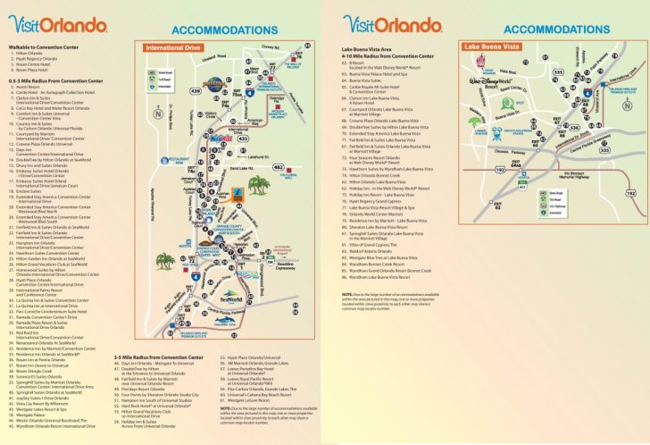 Orlando International Drive Hotel Map Map Of Orlando Florida International Drive 728x498 