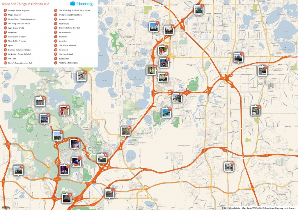 Orlando Printable Tourist Map In 2019 | Free Tourist Maps - Florida Attractions Map