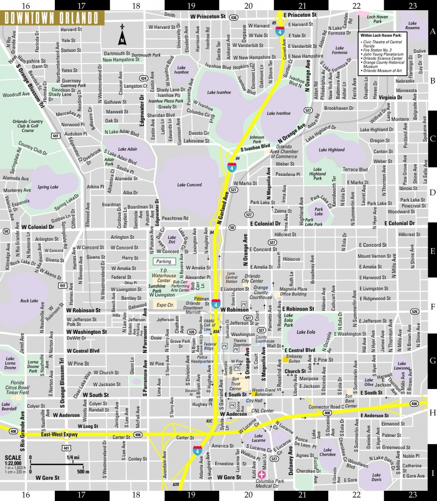 Orlando Street Map - Street Map Of Orlando (Florida - Usa) - Detailed Map Of Orlando Florida