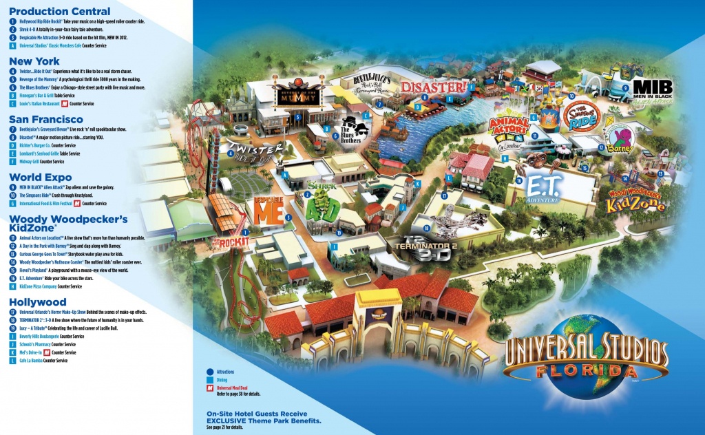 Orlando Universal Studios Florida Map - Universal Parks Florida Map