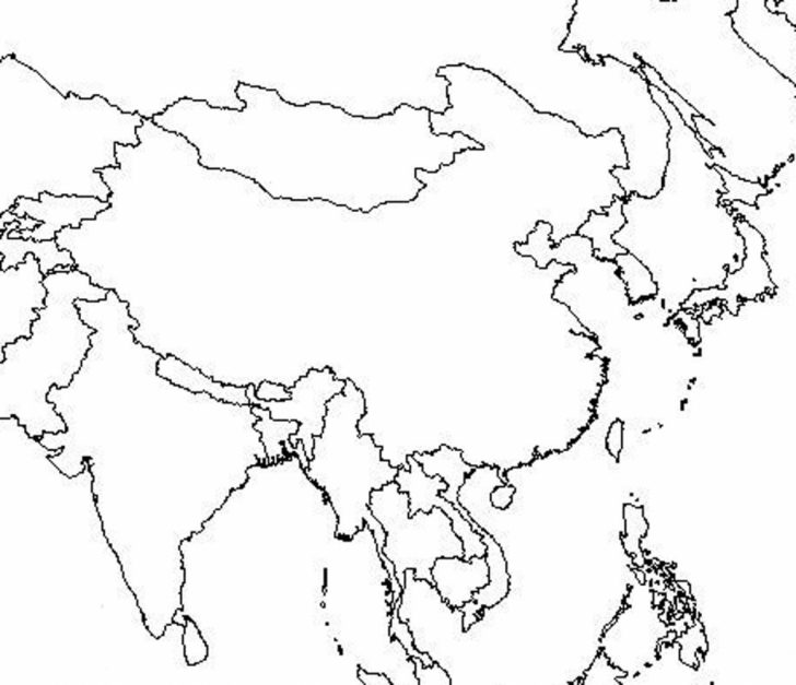 Printable Map Of Asia For Kids