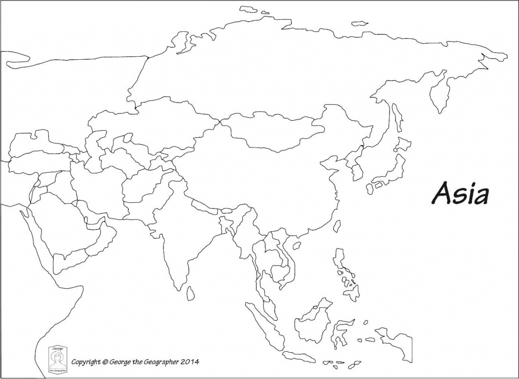 Outline Map Of Asia Political With Blank Outline Map Of Asia - Blank Map Of Asia Printable