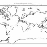 Outline Map Of Continents And Oceans With Printable Map Of The World   Map Of Continents And Oceans Printable