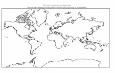 Outline Map Of Continents And Oceans With Printable Map Of The World - Map Of Continents And Oceans Printable